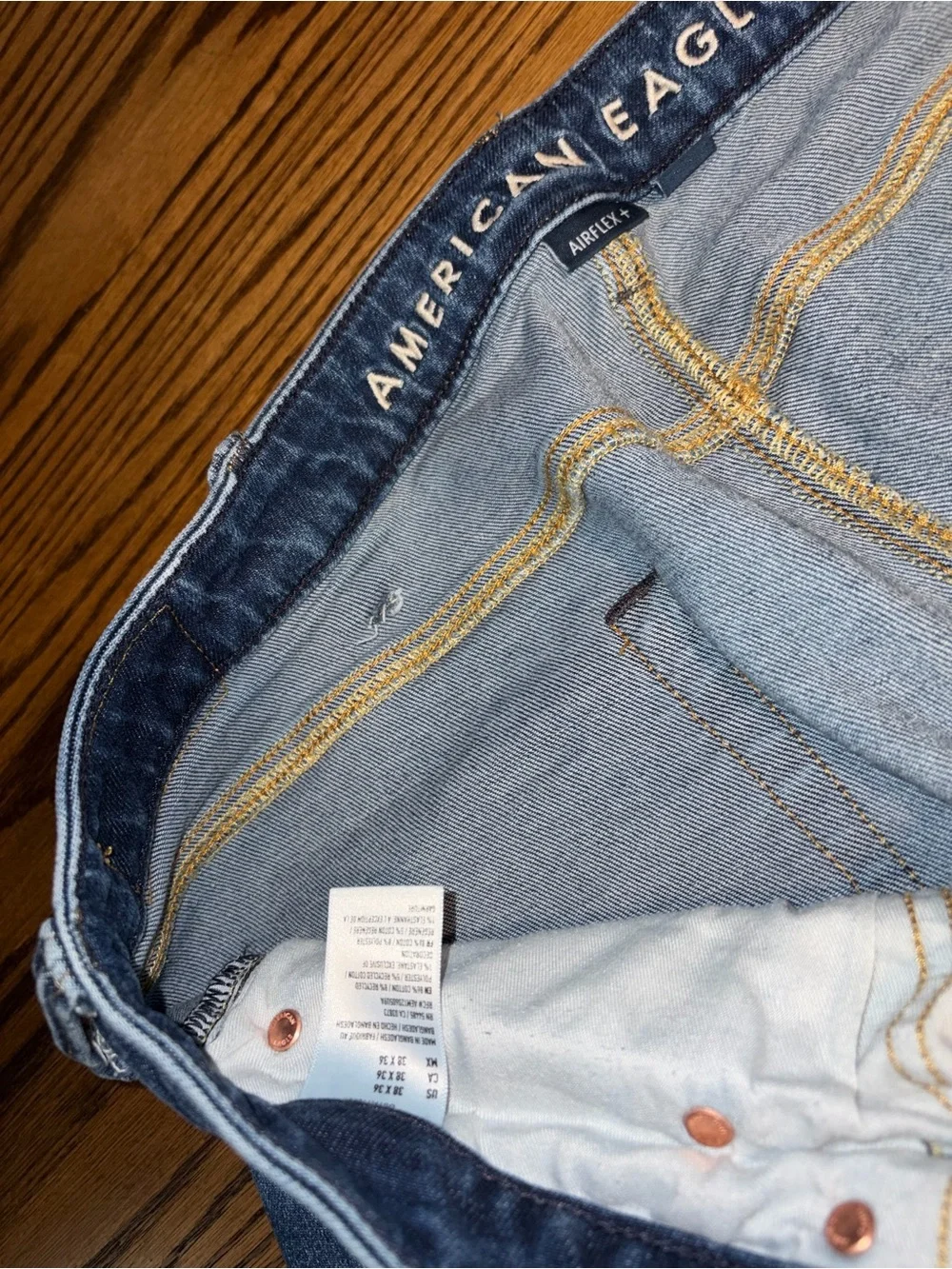 American Eagle 38x36 AIRFLEX+ “real good” medium blue jeans slim straight jeans